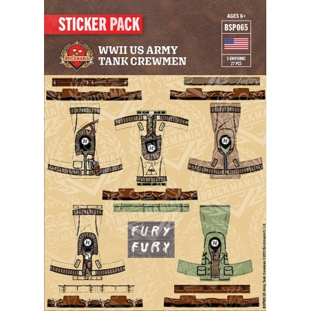 WW2 - US Army Tank Crewmen - Sticker Pack