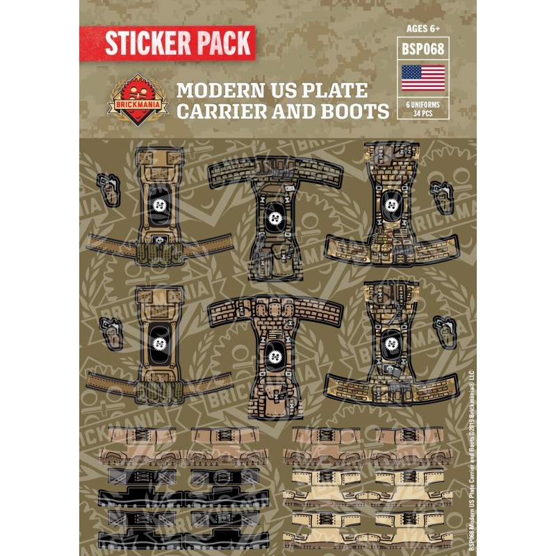 Modern US Plate Carrier and Boots  - Sticker Pack