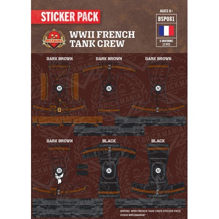 WW2 - French Tank Crewmen - Sticker Pack