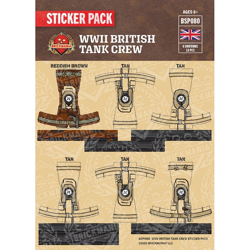 WW2 - Britse  Tank Crewmen- Sticker Pack