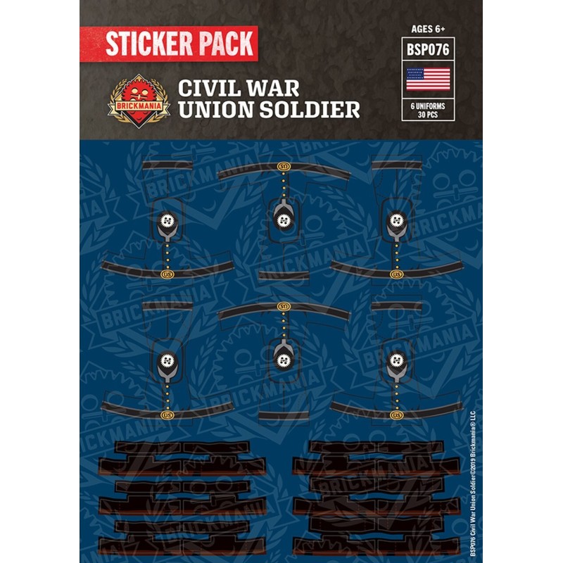 Amerikaanse burgeroorlog Union Soldaat - Sticker Pack