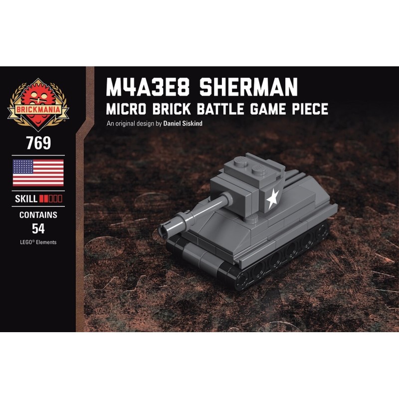 lego m4a3e8 sherman tank