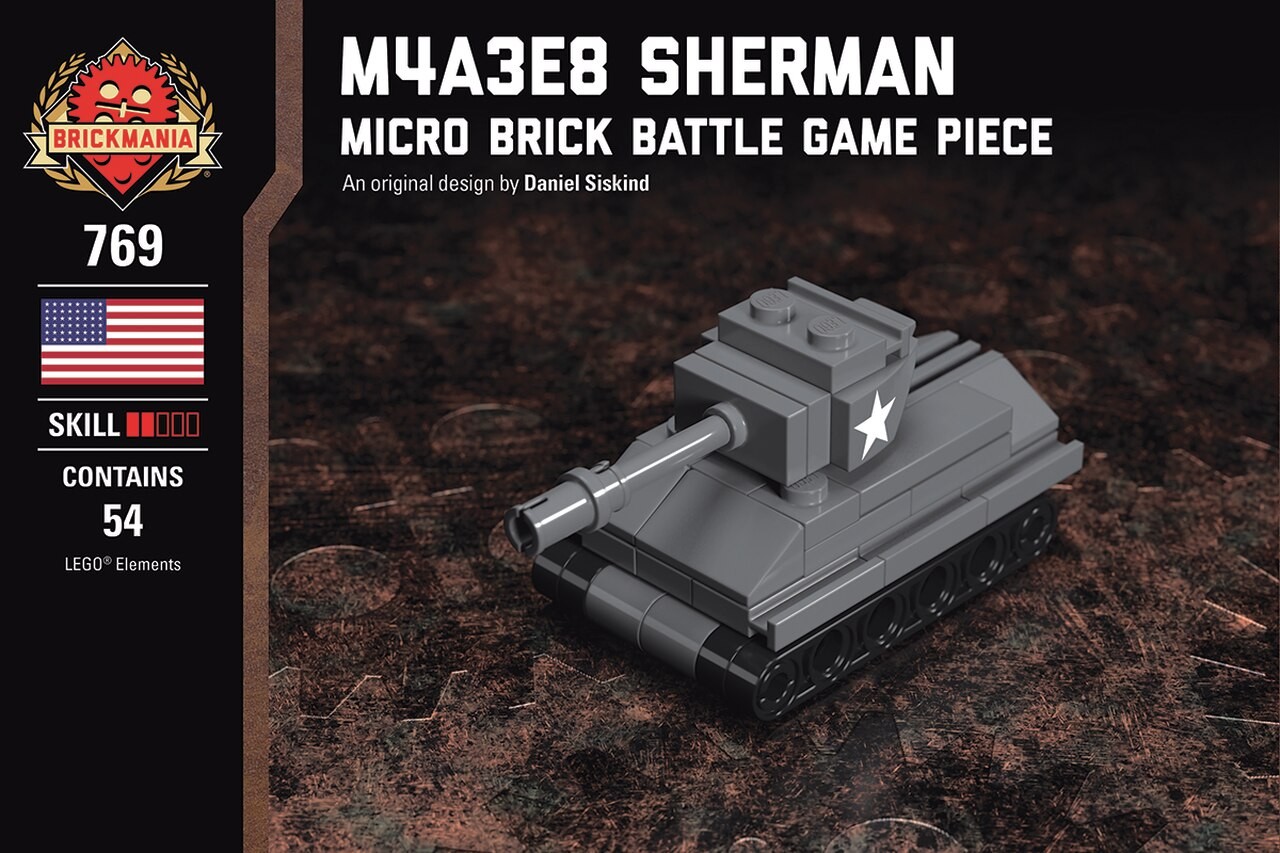 brickmania sherman tank