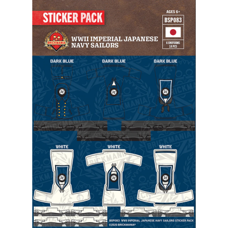 WW2 - Imperial Japanese Navy Sailors - Sticker Pack
