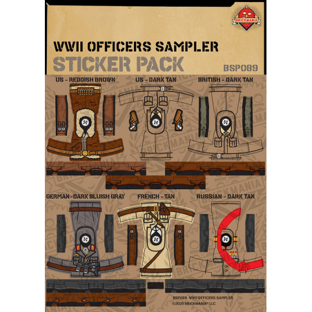 WW2 - Officers Sampler - Sticker Pack