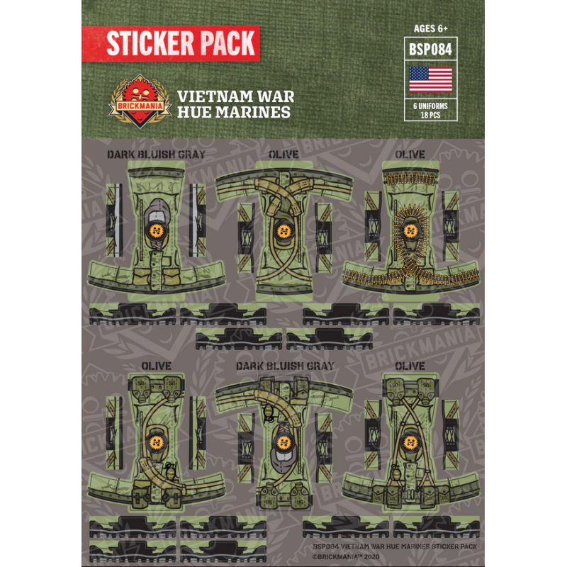 Vietnam War Huey Marines - Sticker Pack