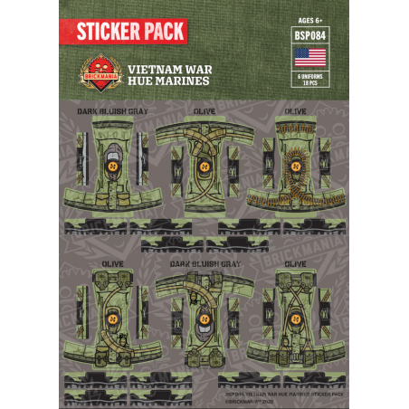 Vietnam War Huey Marines - Sticker Pack