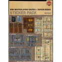 WW2 - British Ammo Crates and Ration Boxes - Sticker Pack