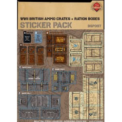 WW2 - British  Ammo Crates and Ration Boxes - Sticker Pack