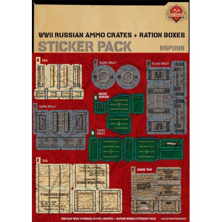 WW2 - Russian Ammo Crates and Ration Boxes - Sticker Pack