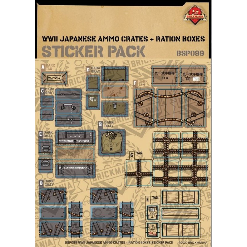 WK2 - Japanese Ammo Crates and Ration Boxes - Sticker Pack