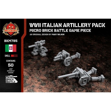 WWII Italian Artillery Pack  - Micro Brick Battle