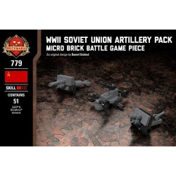 WWII Soviet Artillery Pack - Micro Brick Battle