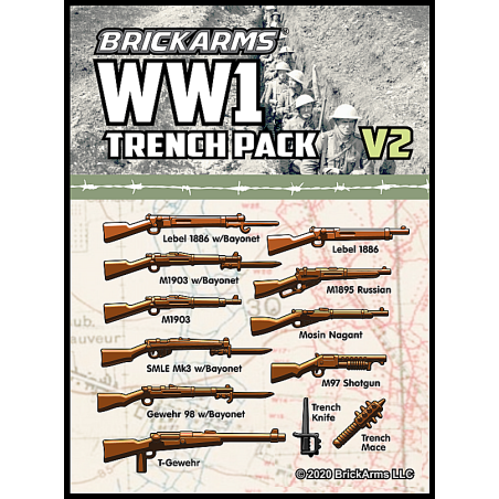 WW1 Trench Pack v2 wapen set voor LEGO Minifigures