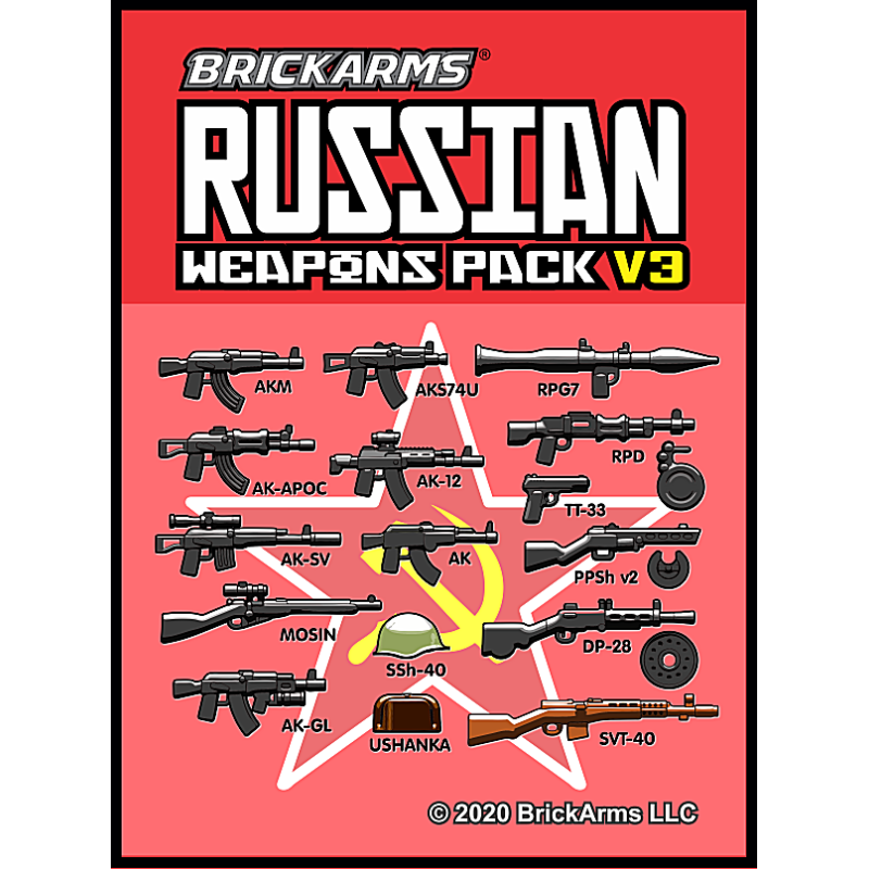 BrickArms Russische wapen set v3 voor LEGO Minifigures