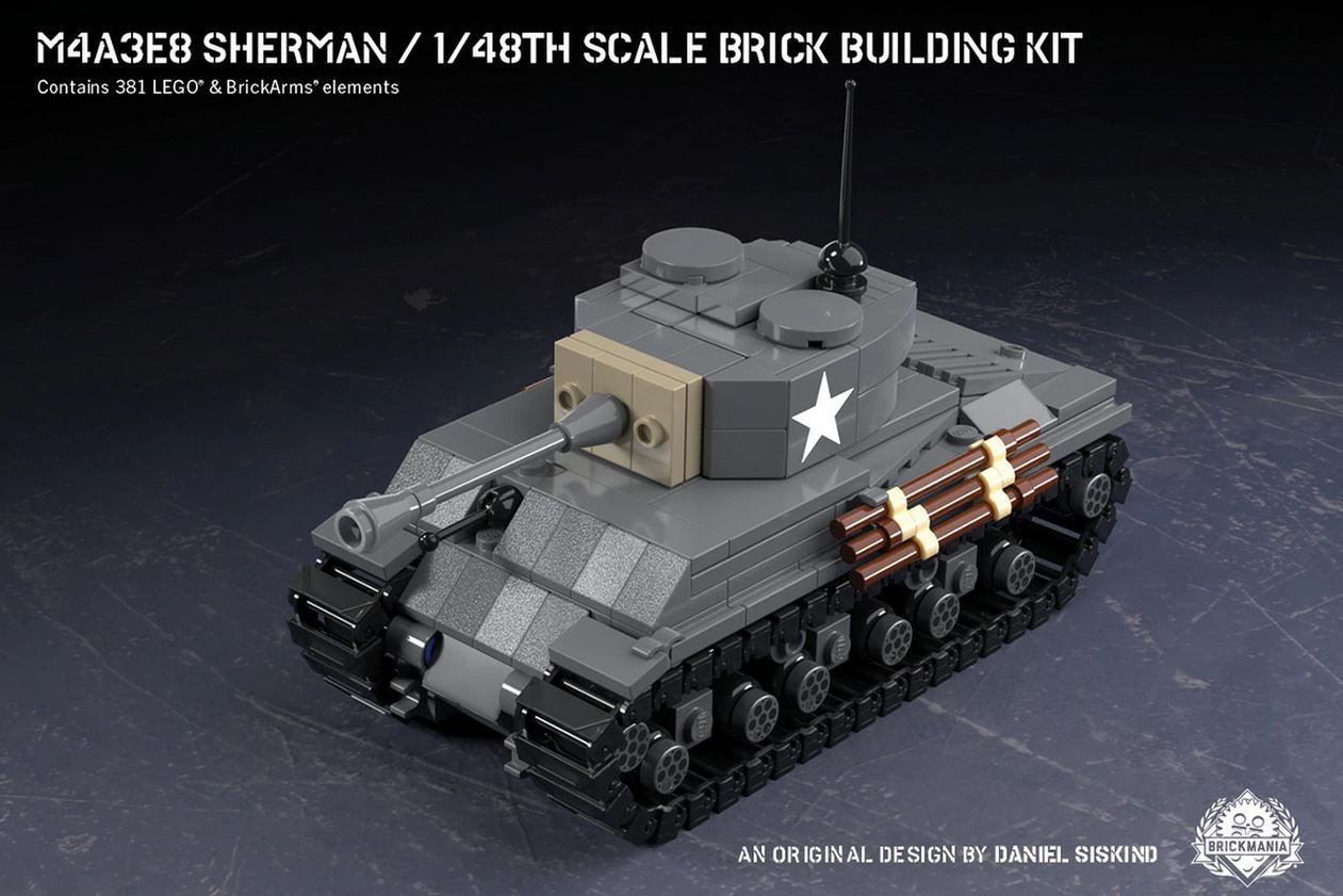 lego m4a3e8 sherman tank