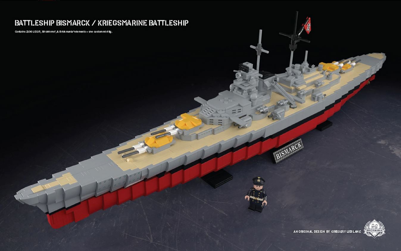 WWII German Battleship Water Decal KMS Bismarck 