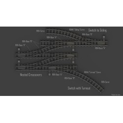 BrickTracks - R104 Switch Track Kits