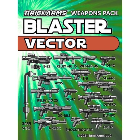 BrickArms Blaster Vector wapen set voor LEGO Minifigures