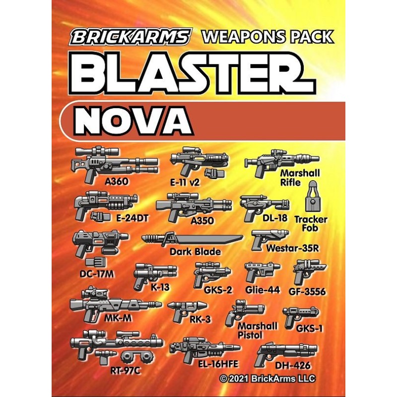 BrickArms Blaster Nova wapen set voor LEGO Minifigures