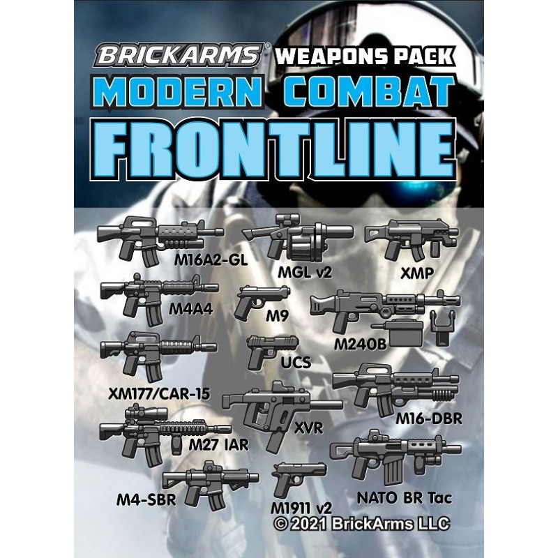 Brickarms Modern Combat Pack - Frontline wapen set voor LEGO Minifigures
