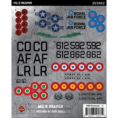 MQ-9 Reaper - Sticker Pack