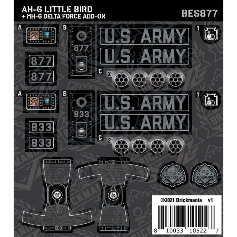 AH-6 Little Bird + MH-6 Delta Force Add-On - Sticker Pack