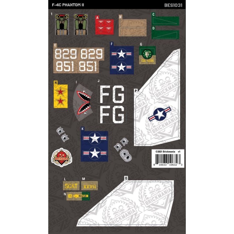 F-4C Phantom II - Sticker Pack