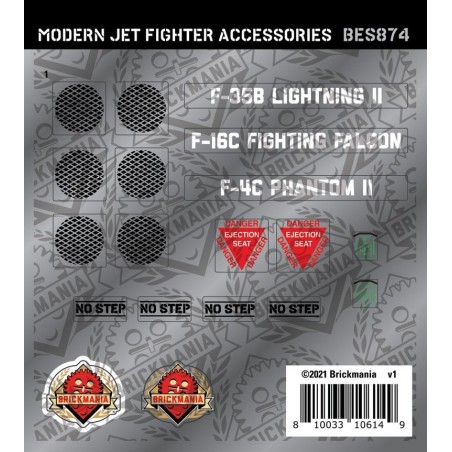 Modern Jet Fighter Accessories  - Sticker Pack