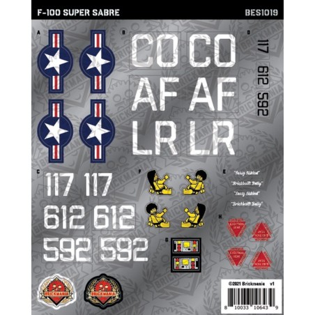 F-100 Super Sabre - Sticker Pack