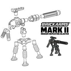 Brickarms Mark II Medium Repeating Blaster voor LEGO Minifigures