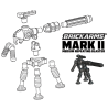 Brickarms Mark II Medium Repeating Blaster voor LEGO Minifigures