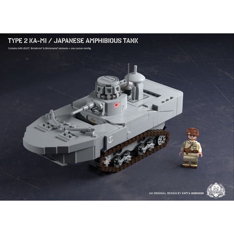 LEGO MOC Type 2 Ka-Mi - micro tank - Japan by TheLordd