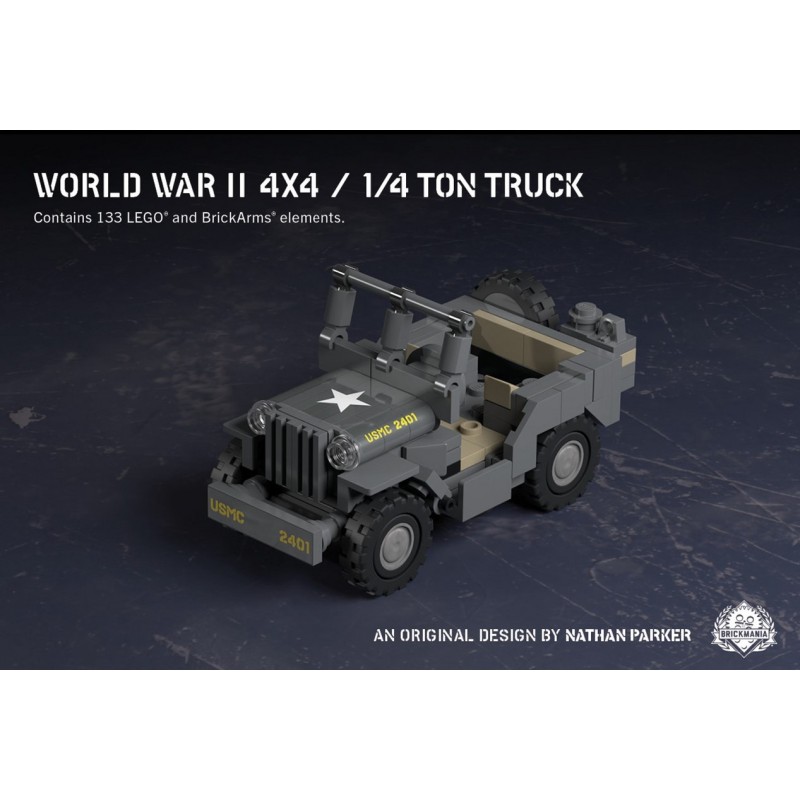 WW2 4 x 4 Utility Vehicle Made With Real Lego® Bricks