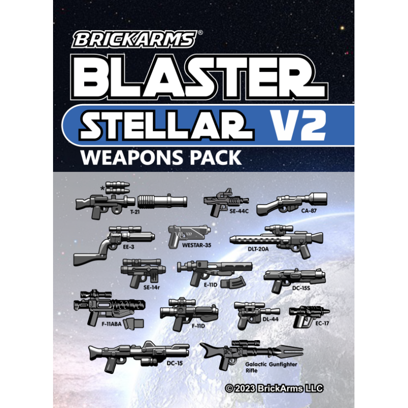 BrickArms Blaster Stellar v2 wapen set voor LEGO Minifigures