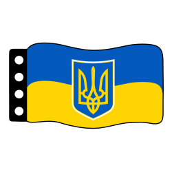 Flag : Ukraine with Trident