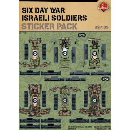 Six Day War Israeli Soldiers - Squad Pack Stickers