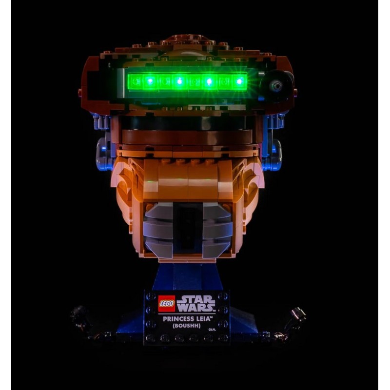 Light My Bricks - Verlichtingsset geschikt voor LEGO Princess Leia (Boushh) Helmet 75351