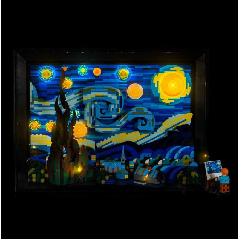 Light My Bricks - Verlichtingsset geschikt voor LEGO Vincent van Gogh - De Sterrennacht 21333