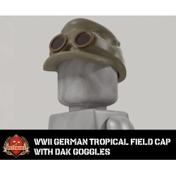 WWII German Tropical Field Cap - Goggles