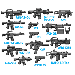 Brickarms Modern Combat Pack - Frontline v2 wapen set voor LEGO Minifigures