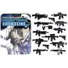 Brickarms Modern Combat Pack - Frontline v2 wapen set voor LEGO Minifigures