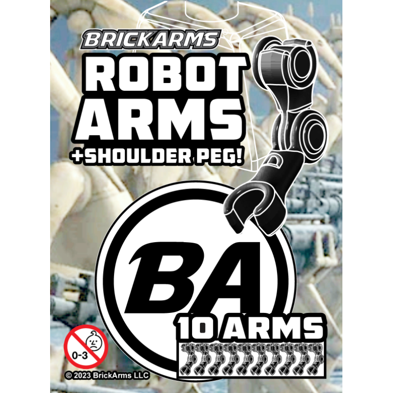 Robot Arms with Shoulder Peg (10 Arms)