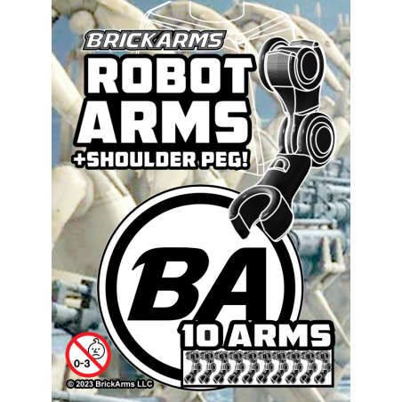 BrickArms Roboterarme mit Schulterstift (10 Arme)