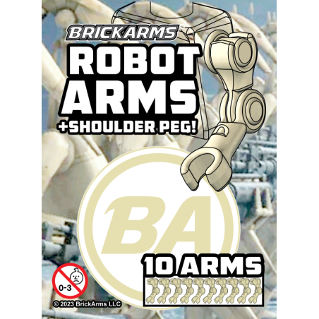 Robot Arms with Shoulder Peg (10 Arms)