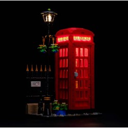 Light My Bricks - Lighting set suitable for LEGO Red London Telephone Box 21347