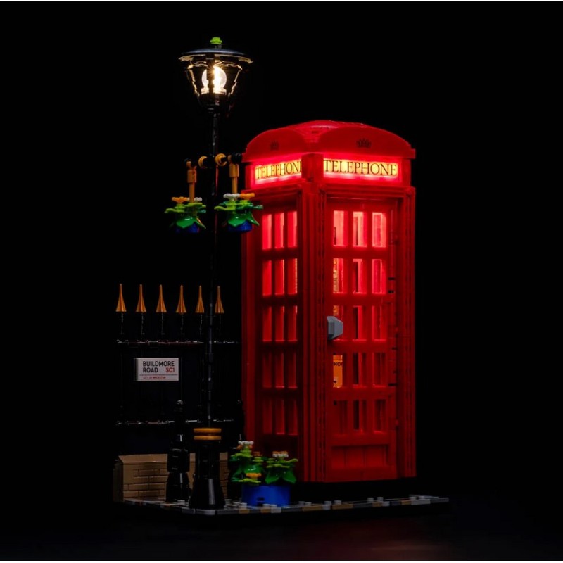 Light My Bricks - Verlichtingsset geschikt voor LEGO Red London Telephone Box 21347