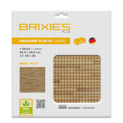 Brixies Bouwplaat | Grondplaat 32x32 noppen - Geschikt voor Lego Classic Bouwstenen - Hout