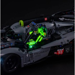 Light My Bricks - Beleuchtungsset geeignet für LEGO Technic Peugeot 9X8 24H Le Mans Hybrid Hypercar 42156