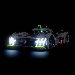 Light My Bricks - Beleuchtungsset geeignet für LEGO Technic Peugeot 9X8 24H Le Mans Hybrid Hypercar 42156